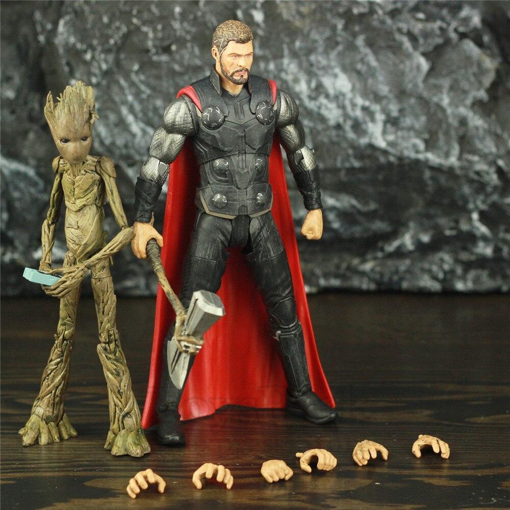 Figurine Thor et Groot Royaume Manga