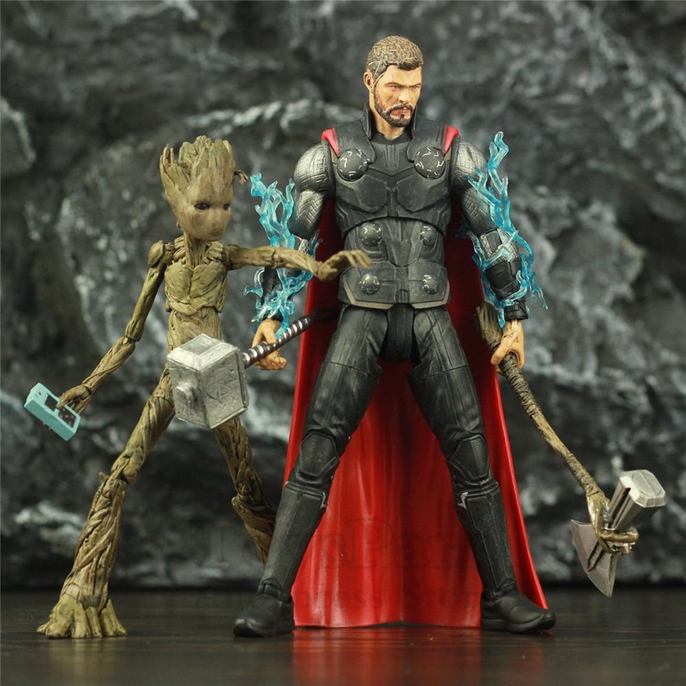 Figurine Thor et Groot Royaume Manga
