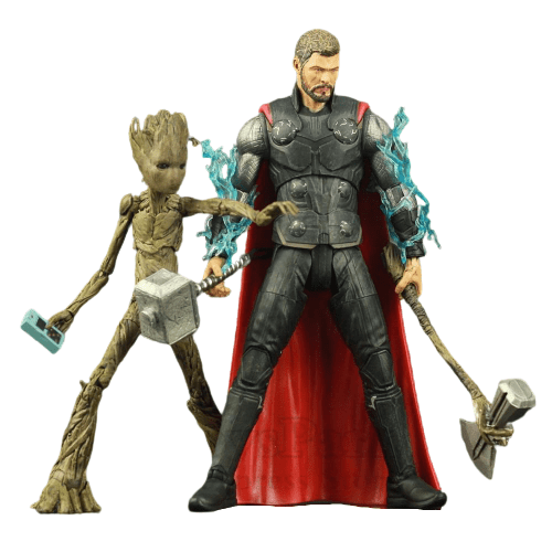 Figurine Thor et Groot Royaume Manga