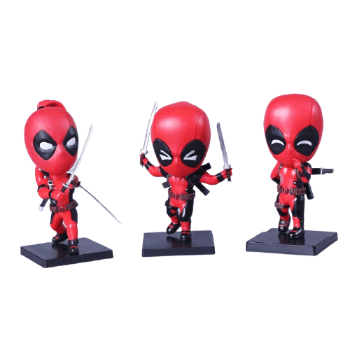 Pack 3 Mini Figurines Deadpool Royaume Manga 1