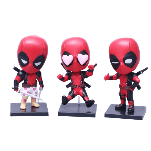 Pack 3 Mini Figurines Deadpool Royaume Manga 2