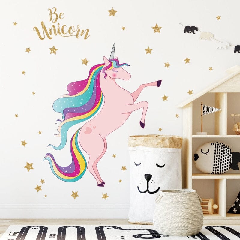 Sticker Mural Licorne Royaume Manga