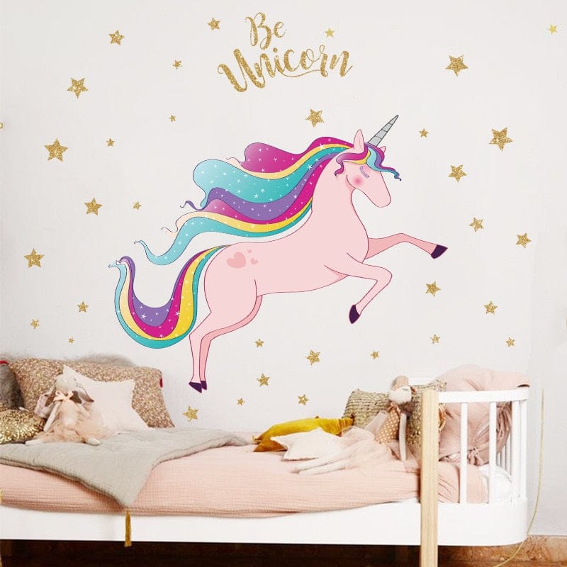 Sticker Mural Licorne Royaume Manga