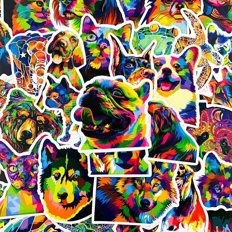 Stickers Animaux Couleurs Royaume Manga