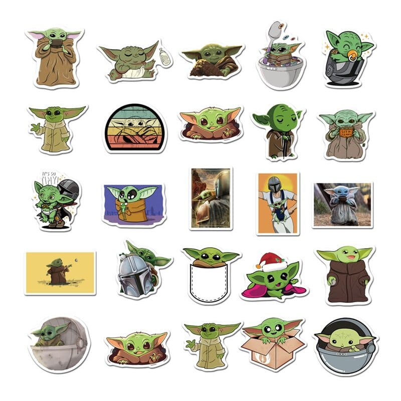Stickers Baby Yoda Royaume Manga