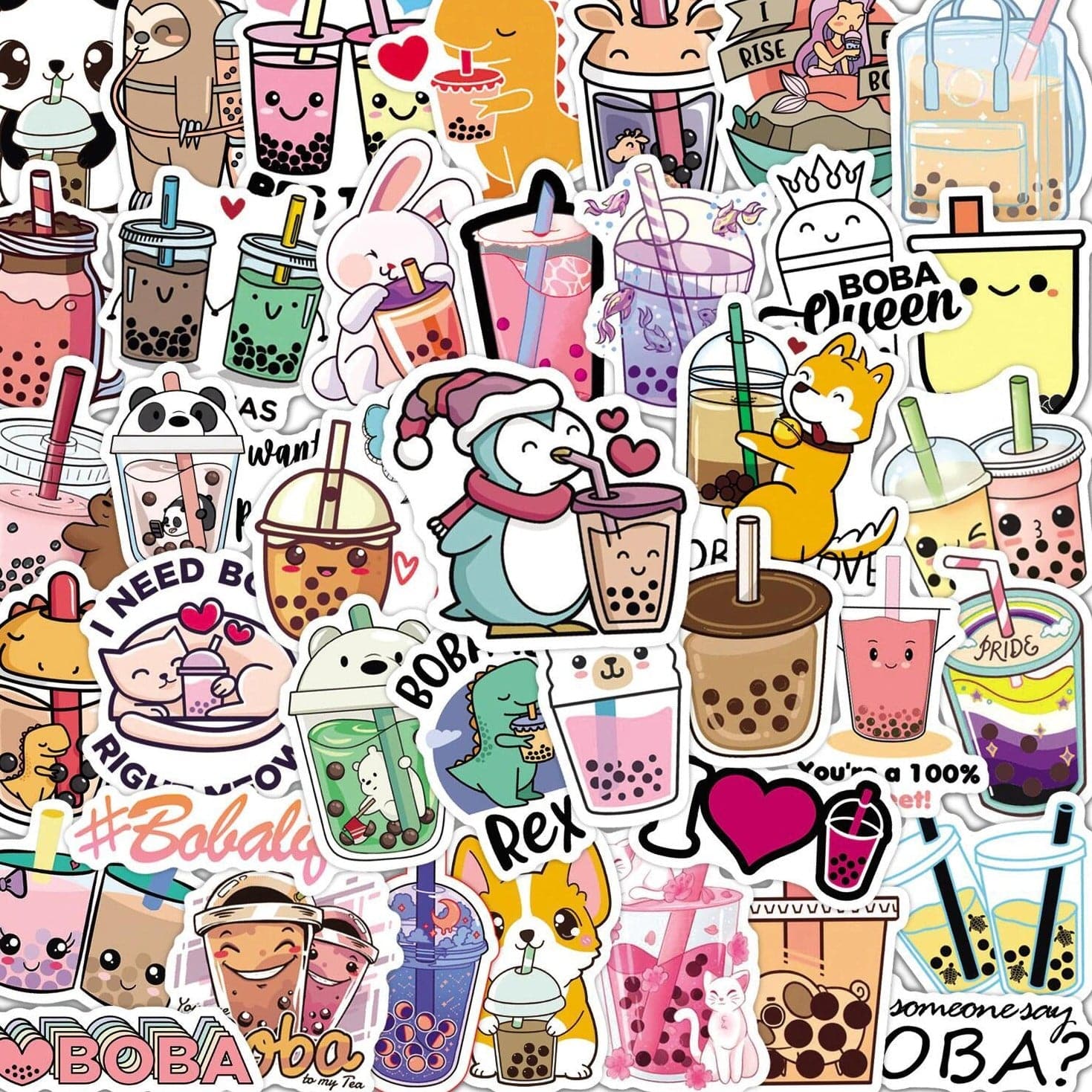Stickers Bubble Tea <br> (Pack de 47) Royaume Manga