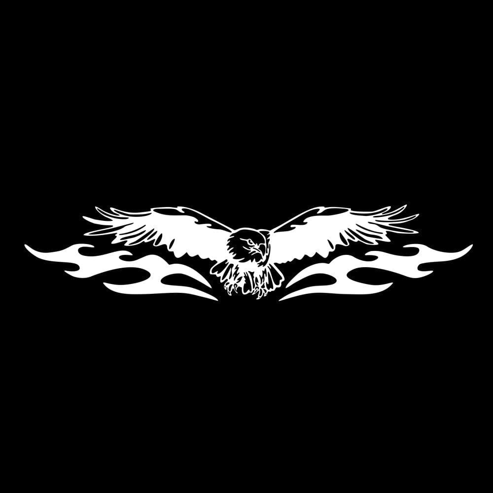 Stickers Capot Voiture<br>Aigle Royal Royaume Manga Blanc