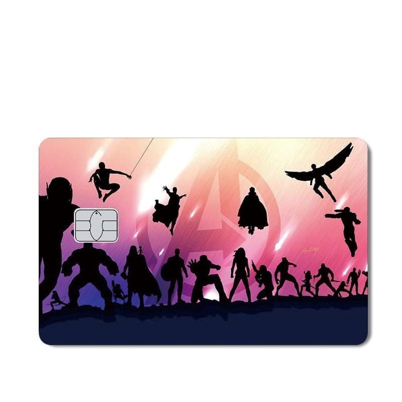 Stickers Carte Bancaire Avengers Royaume Manga