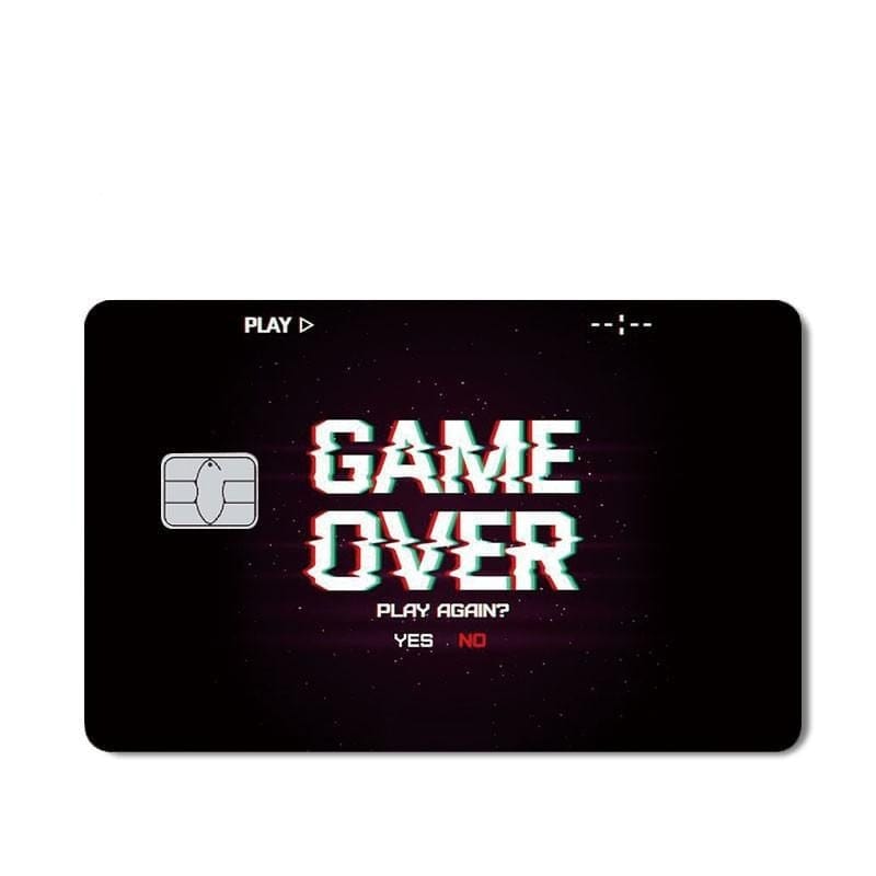 Stickers Carte Bancaire Game Over Royaume Manga