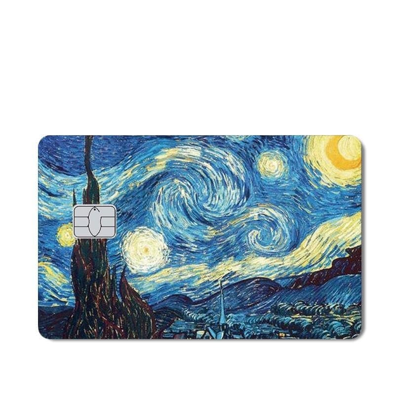 Stickers Carte Bancaire Van Gogh Nuit Étoilée Royaume Manga