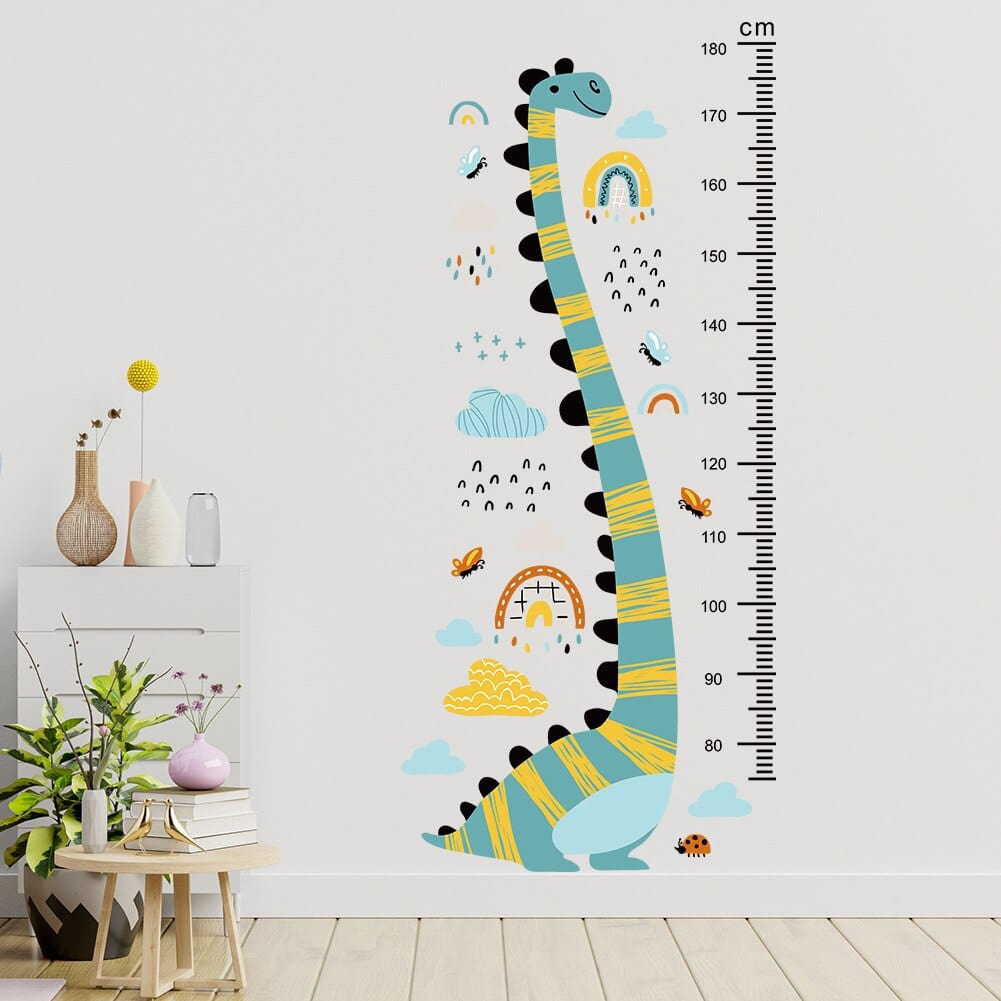 Stickers Chambre Bébé <br>Dinosaure Mesure Taille Royaume Manga
