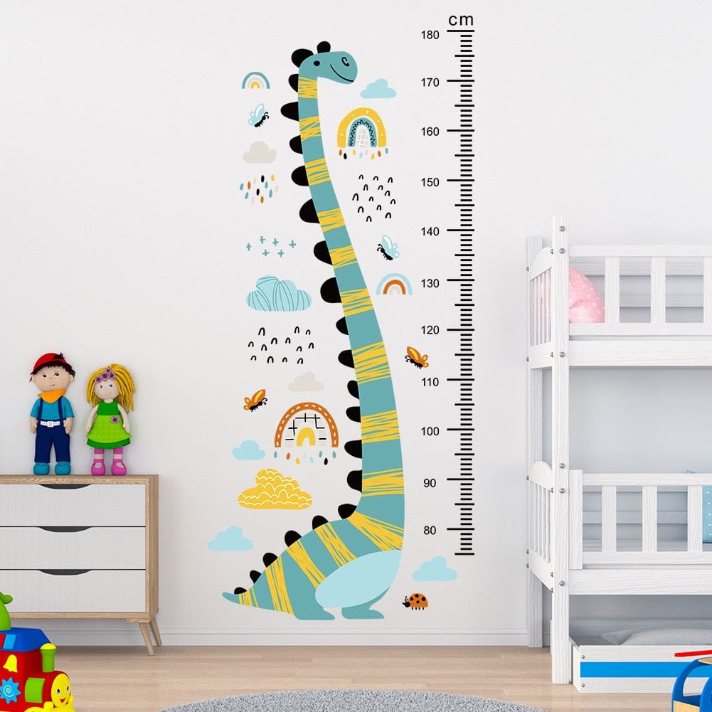 Stickers Chambre Bébé <br>Dinosaure Mesure Taille Royaume Manga