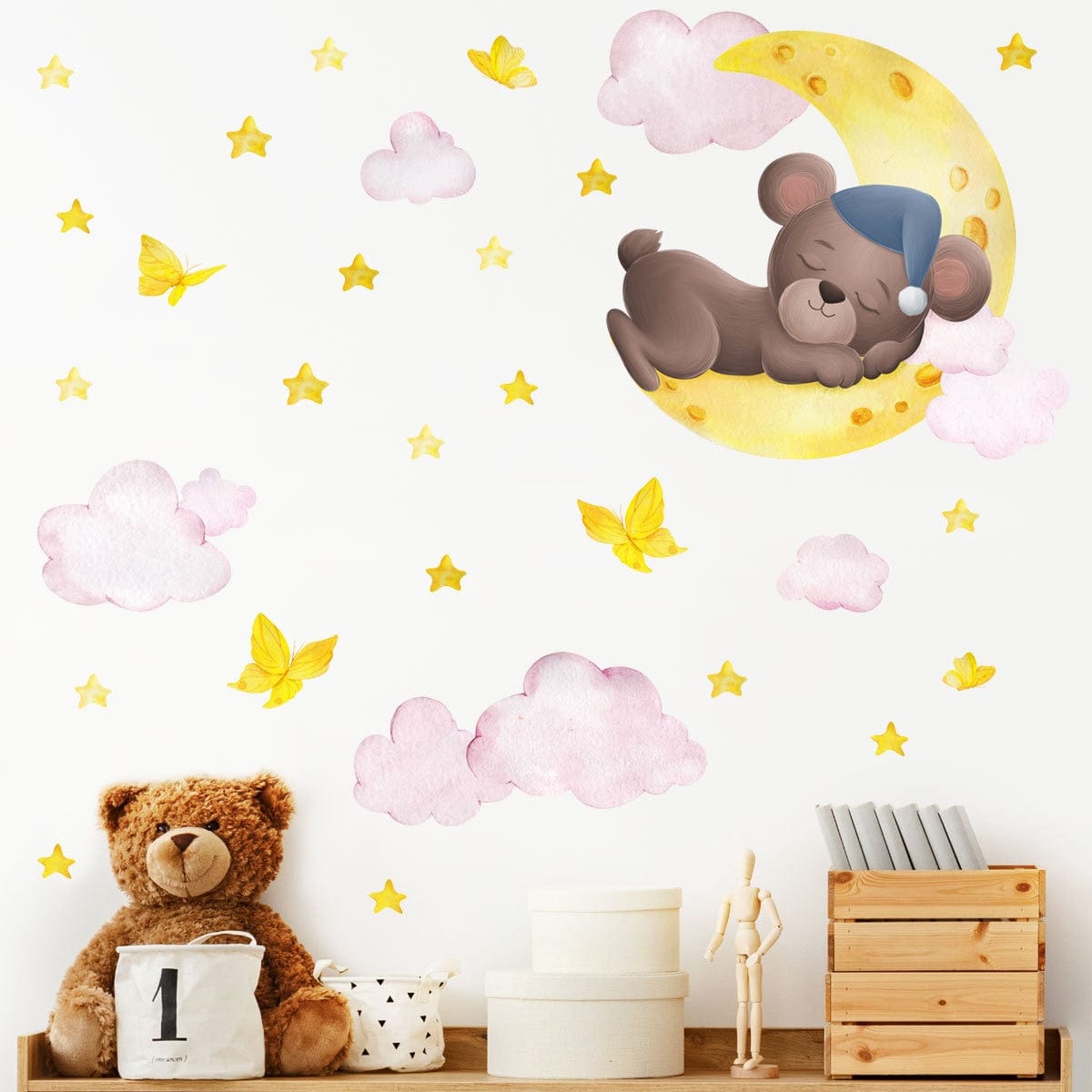 Stickers Chambre Bébé <br> Nounours Mignon Royaume Manga