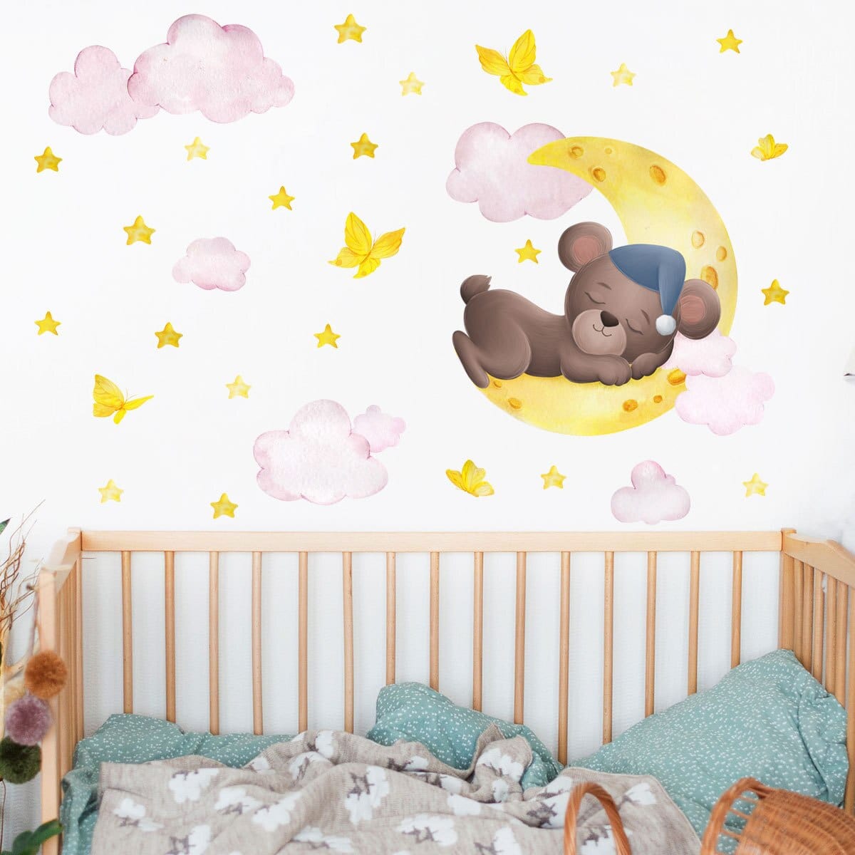 Stickers Chambre Bébé <br> Nounours Mignon Royaume Manga