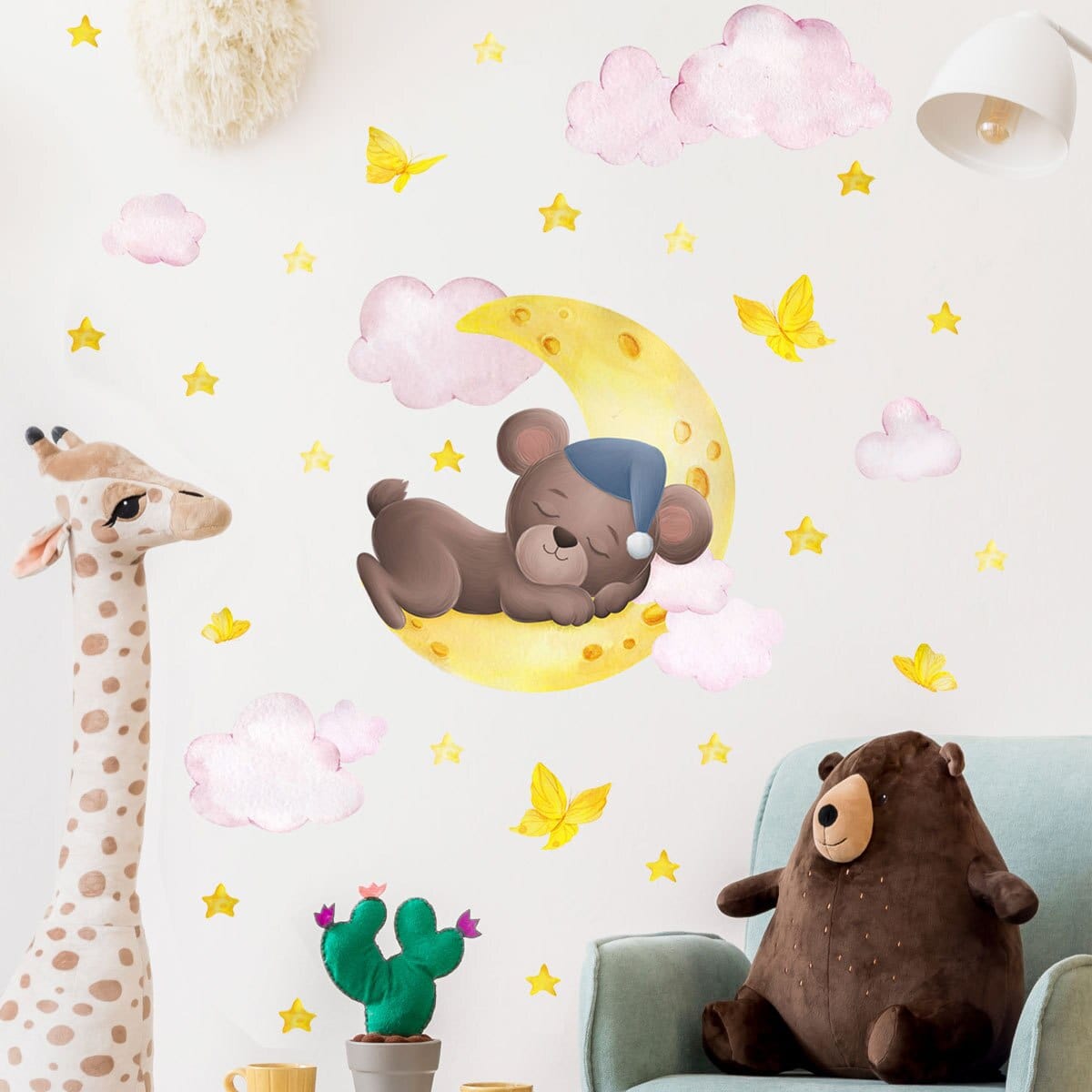 Stickers Chambre Bébé <br> Nounours Mignon Royaume Manga