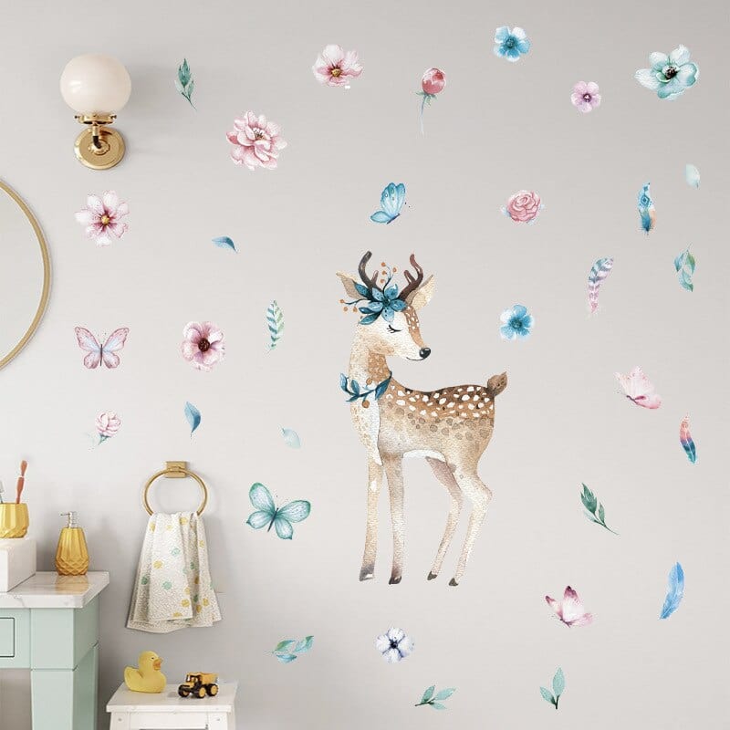 Stickers Chambre Fille <br>Biche Sauvage Royaume Manga
