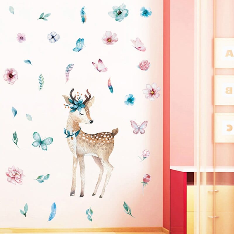 Stickers Chambre Fille <br>Biche Sauvage Royaume Manga