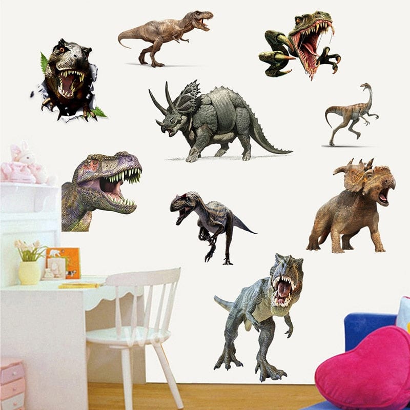 Stickers Chambre Garçon Dinosaures Géants Royaume Manga