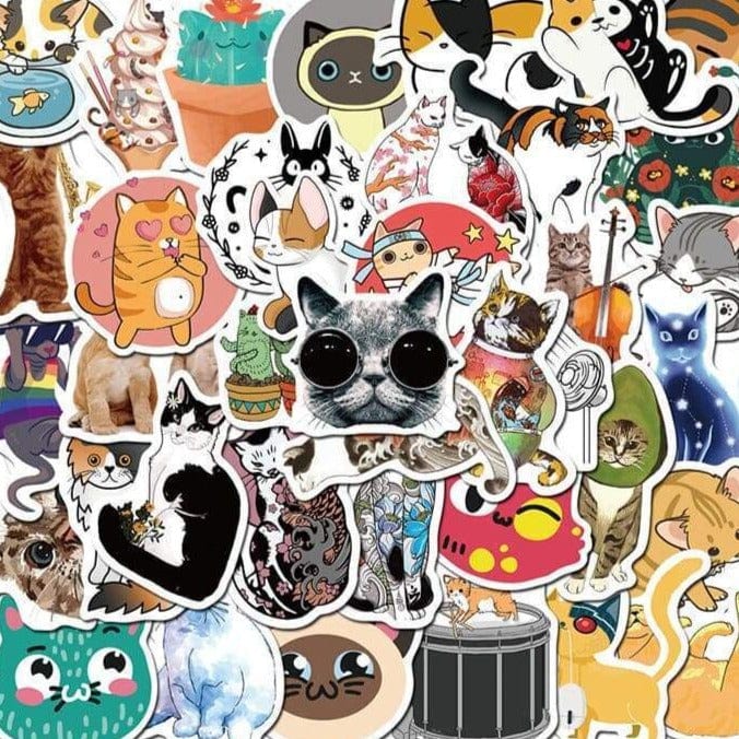 Stickers Chats Mignons Royaume Manga