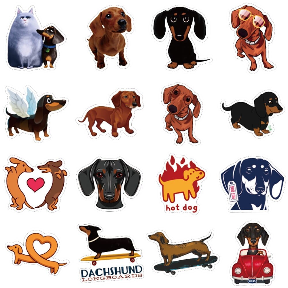 Stickers Chien Teckel Royaume Manga