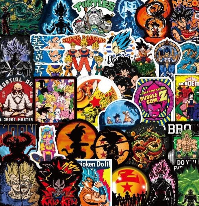 Stickers Dragon Ball Z Noir Royaume Manga