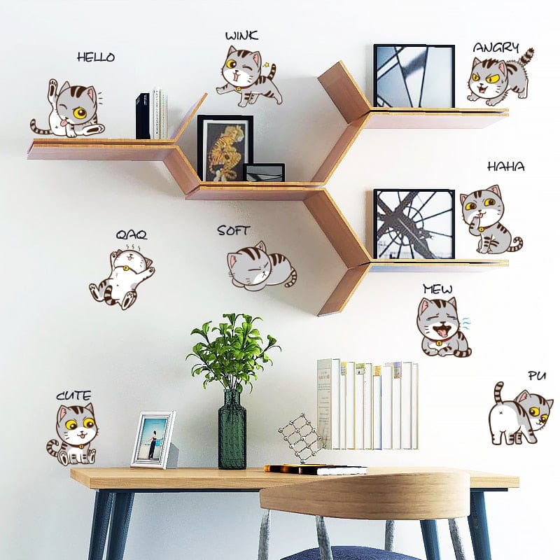 Stickers Frigo Chat Mignon Royaume Manga