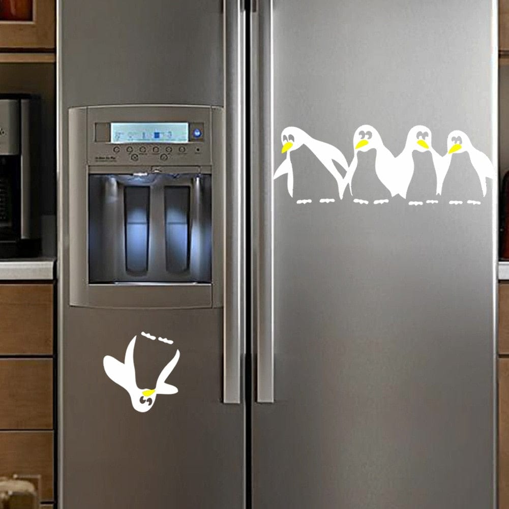 Stickers Frigo Pingouin Royaume Manga Blanc