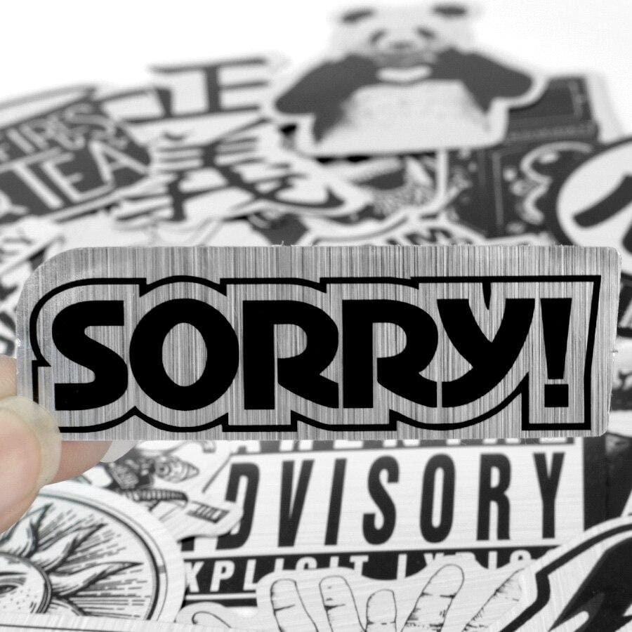 Stickers Graffiti Noir et Gris Métallisé Royaume Manga