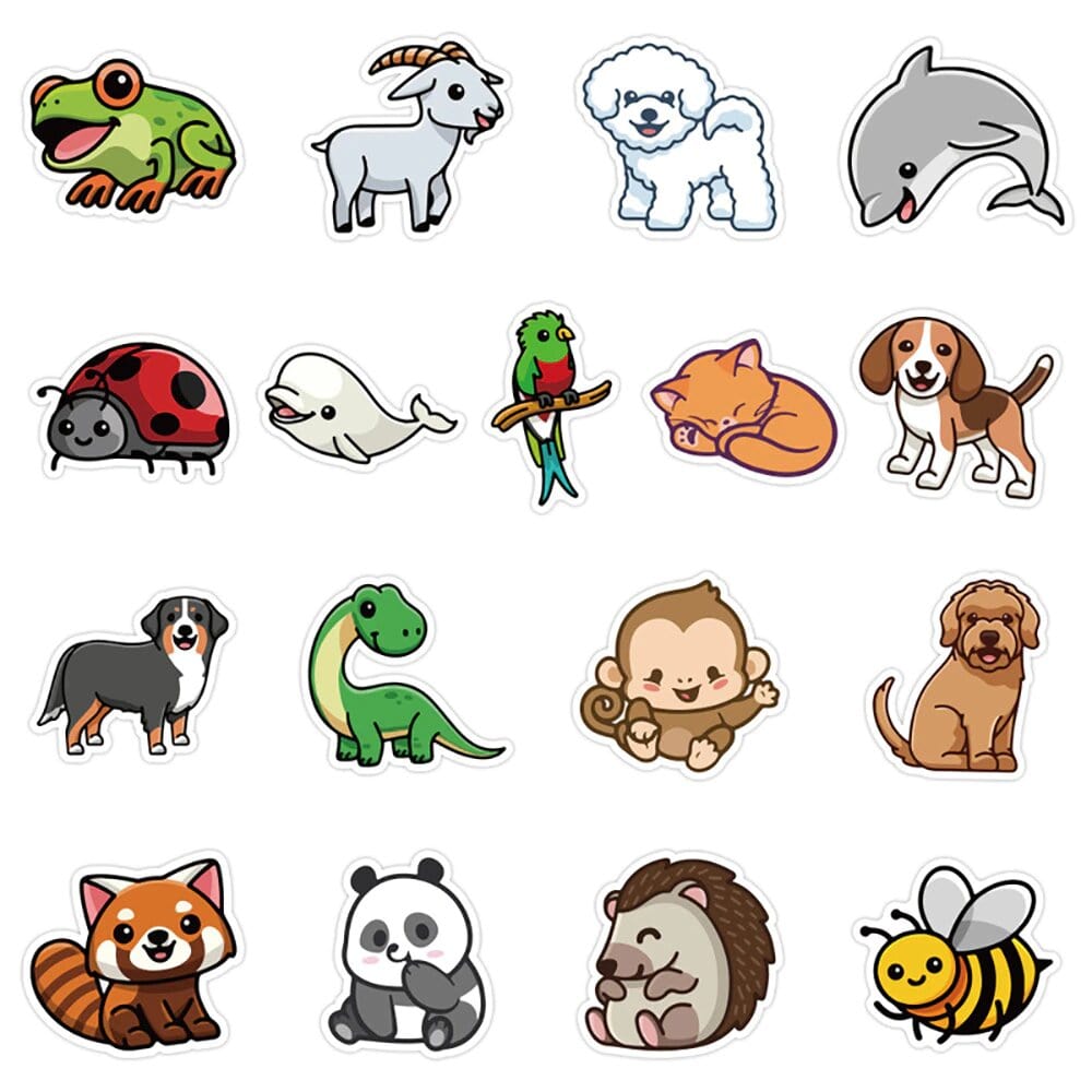 Stickers Kawaii Animaux Royaume Manga