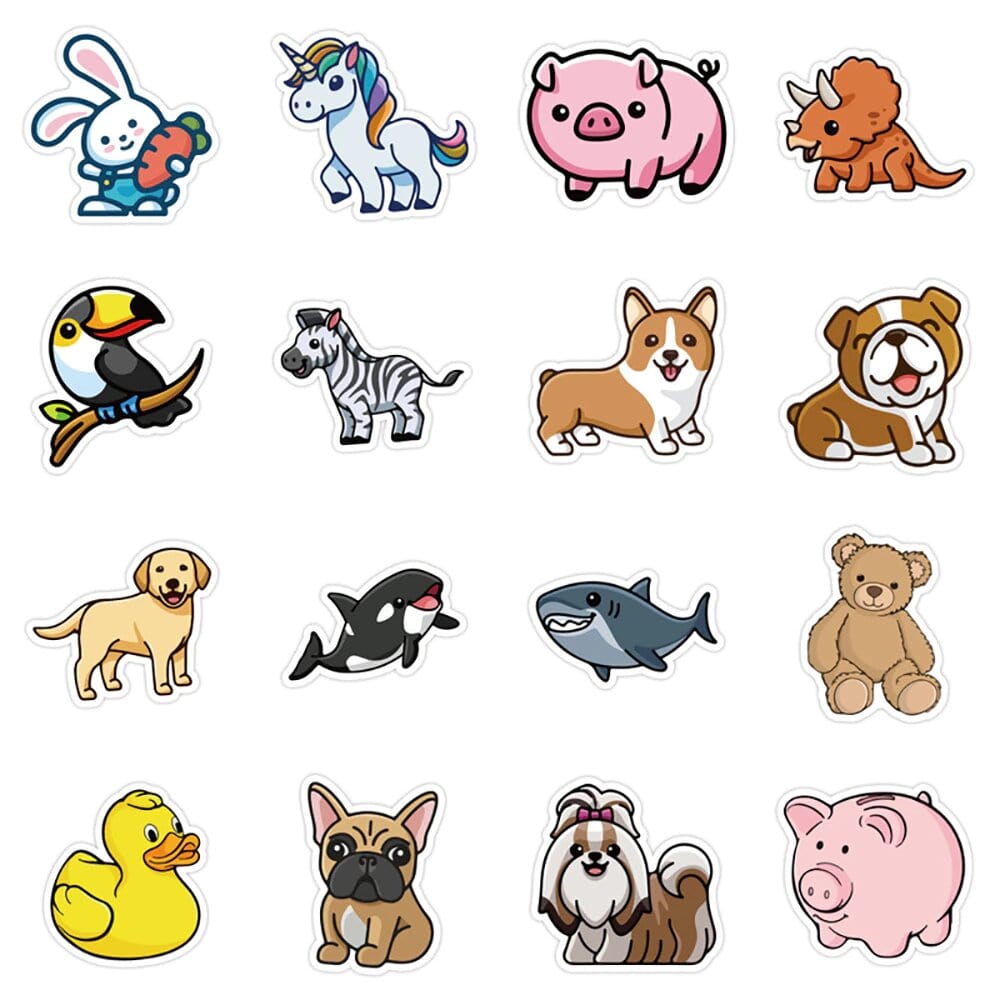 Stickers Kawaii Animaux Royaume Manga