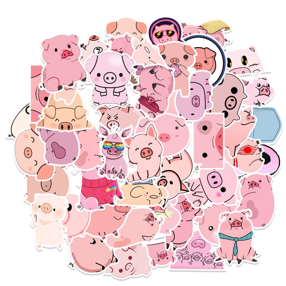Stickers Kawaii Cochons Royaume Manga