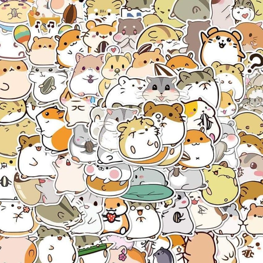 Stickers Kawaii Hamsters Royaume Manga