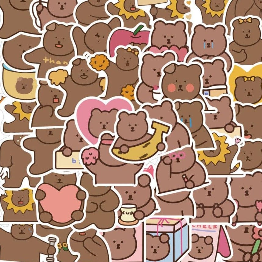 Stickers Kawaii Oursons Royaume Manga