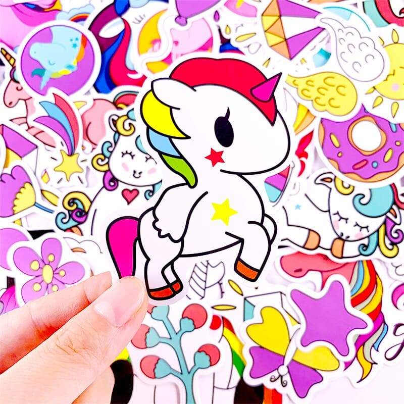 Stickers Licornes Arc en Ciel Royaume Manga