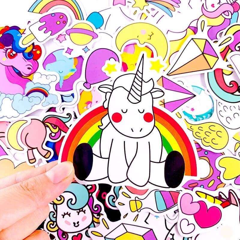 Stickers Licornes Arc en Ciel Royaume Manga