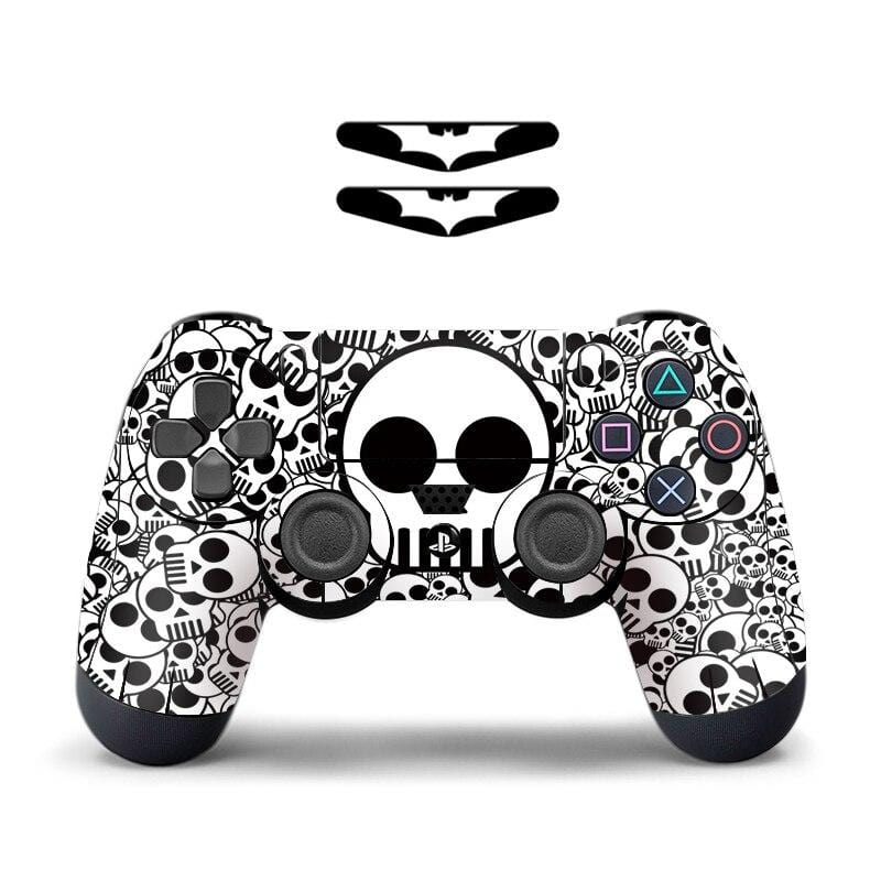 Stickers Manette PS4 Tête de Mort Royaume Manga
