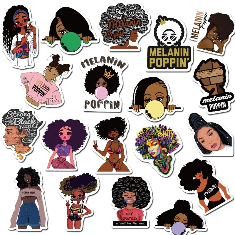 Stickers Melanin' Poppin Royaume Manga