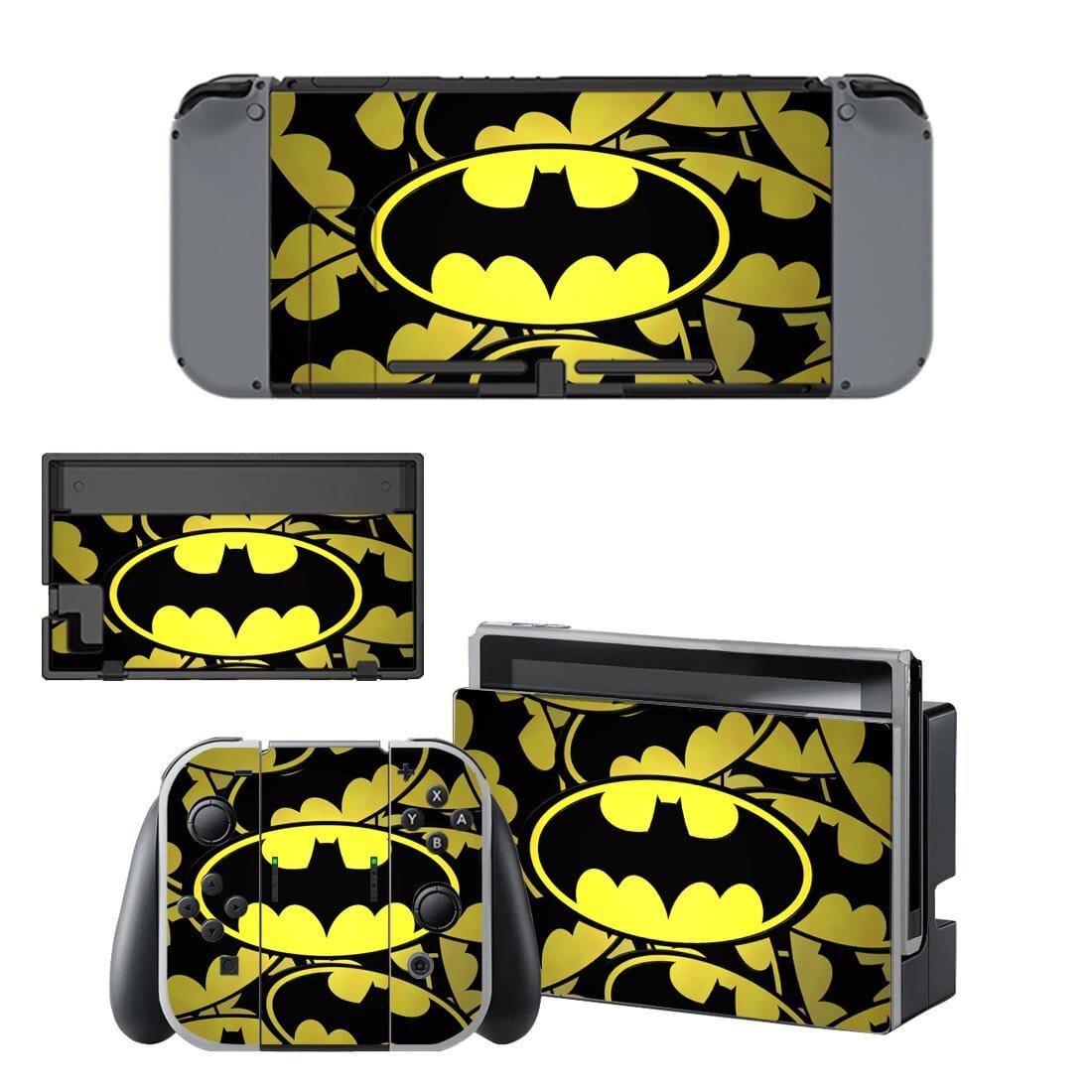 Stickers Nintendo Switch Batman Noir et Jaune Royaume Manga