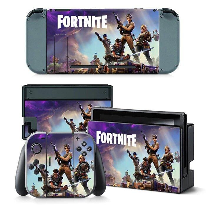 Stickers Nintendo Switch Fortnite Violet et Bleu Royaume Manga