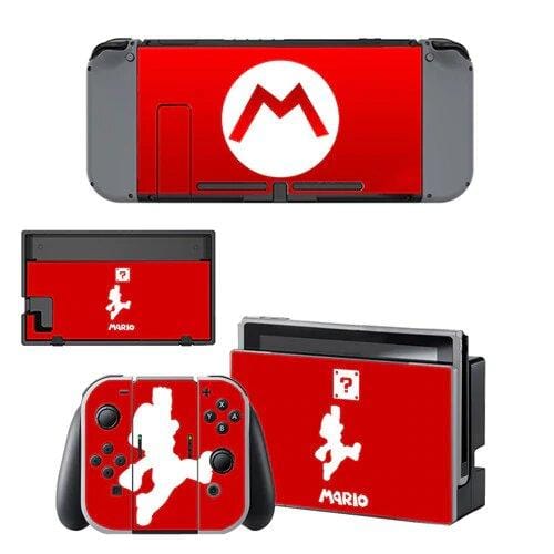 Stickers Nintendo Switch Mario Rouge Royaume Manga