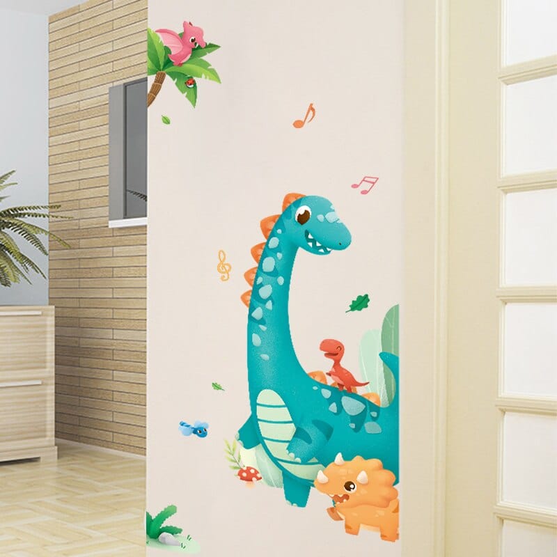 Stickers Porte Dinosaures Chambre Bébé Royaume Manga