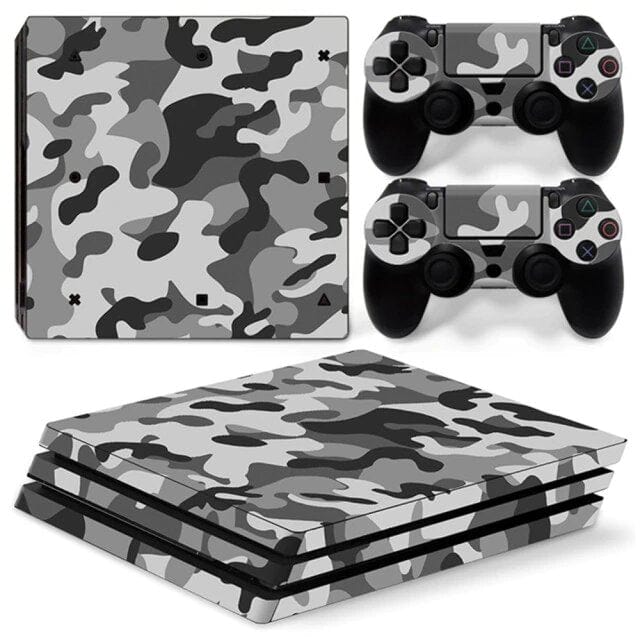 Stickers PS4 Pro Camouflage Gris Royaume Manga