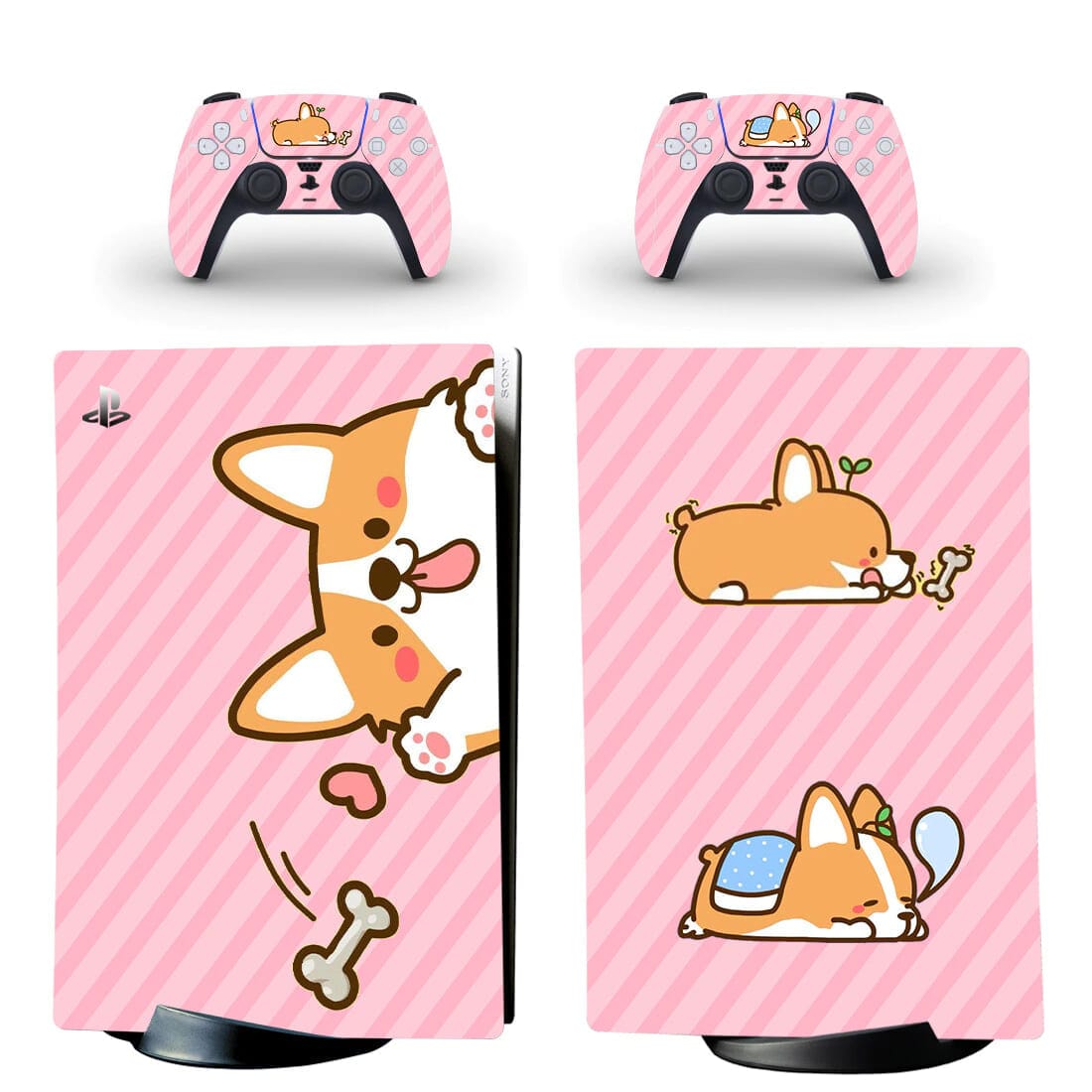 Stickers PS5 Digital<br> Corgi Rose Royaume Manga
