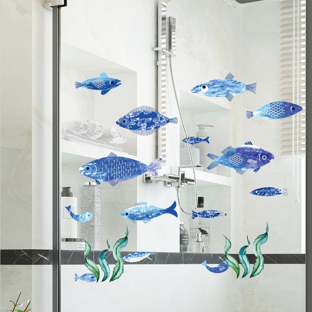 Stickers Salle de Bain Poisson Déco Royaume Manga